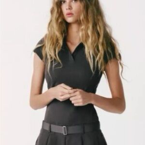 Zara Box Pleat Mini Shirtdress